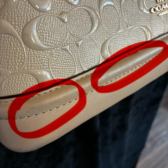 Coach Sierra Satchel F27598 Nude/Tan Patent Leather – Fair Condition - Picture 4 of 13